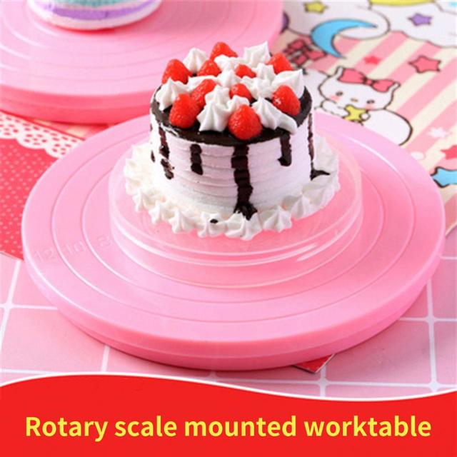 Useful Compact Cake Rotating Stand 360 Degree Rotatable DIY Cake Turntable  Rotating Anti-skid Round Cake Stand - AliExpress